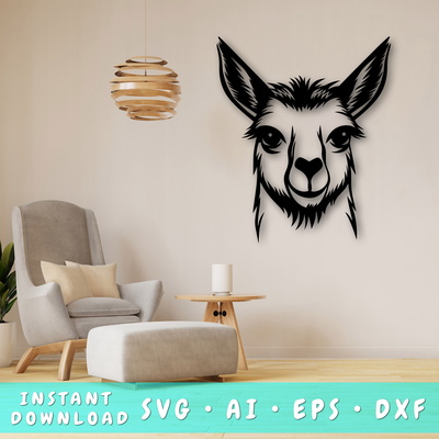 Llama Laser SVG - HappyDesignStudio - 001