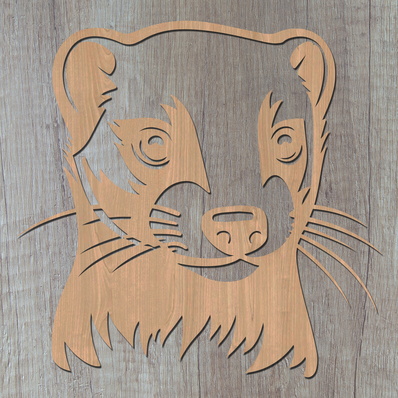 Black-Footed Ferret Laser SVG - HappyDesignStudio - 002