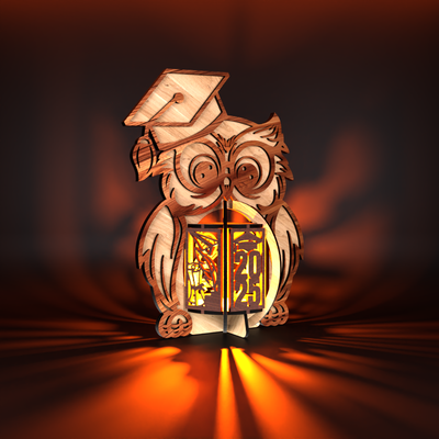 Graduation Lamp Owl - LaserCutano - 003