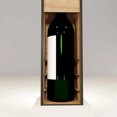 Wooden box for wine bottle 3 and 5 mm - LazerCutPro - 005