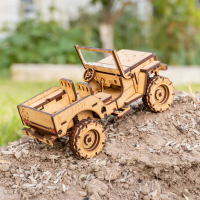 Laser Cut Jeep 3D Puzzle – Off-Road Wooden Model File - LaserCutano - 003