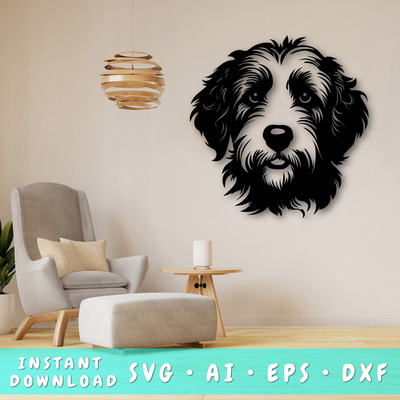 Labradoodle 雷射 svg 切割文件、labradoodle glowforge 文件 - HappyDesignStudio - 001