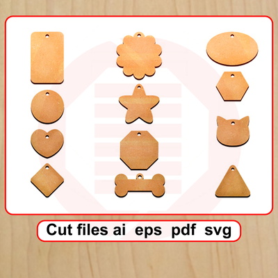 Laser cut Name tag Dog tag Pet tag Wedding names decor diy - Daniel San - 001