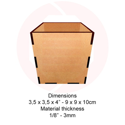 雷射切割 svg 模板鉛筆盒支架辦公桌收納盒 - Daniel San - 002