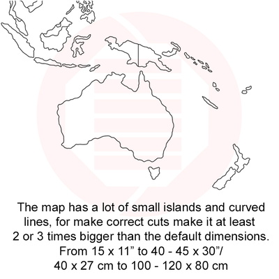 雷射切割世界地圖木製世界國家地圖 svg 牆藝術 - Daniel San - 003
