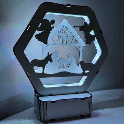 Led 燈耶穌降生場景 - 聖誕燈 - LaserCutano - 005