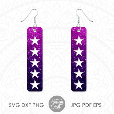 條形耳環激光切割文件 - Artisan Craft - 004