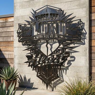 Trust the Lord with All Your Heart Laser SVG - HappyDesignStudio - 003