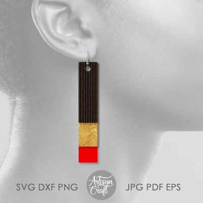 條形耳環 |堆疊式耳環模板 - Artisan Craft - 003