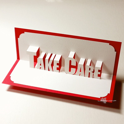 Pop-Up Card-Take Care - LEAFPAPER - 001
