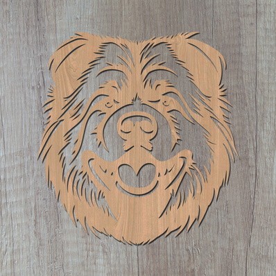 Chow Chow Laser SVG - HappyDesignStudio - 002
