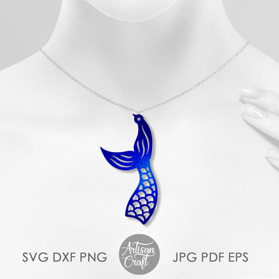 Mermaid tail earrings for making summer jewelry - Artisan Craft - 005