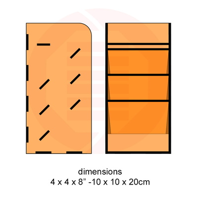 雷射切割 svg 辦公桌收納盒鉛筆筆筒模板 - Daniel San - 002