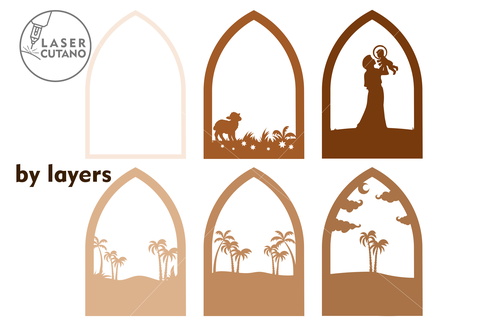 Christmas Nativity Scene Christmas Nativity Scene - LaserCutano - 002