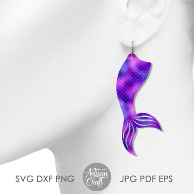 Mermaid tail earrings | beach and summer jewelry  - Artisan Craft - 002
