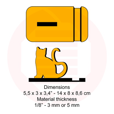 雷射切割模板 svg 貓手機支架 mdf 木製工藝品 - Daniel San - 002