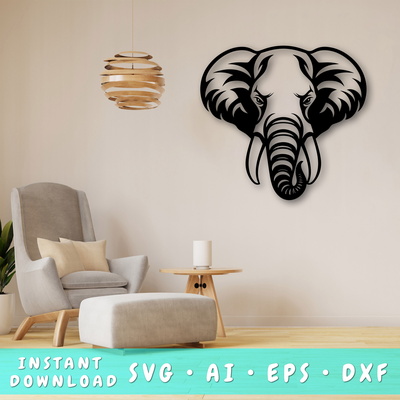 大象 激光 svg - HappyDesignStudio - 001