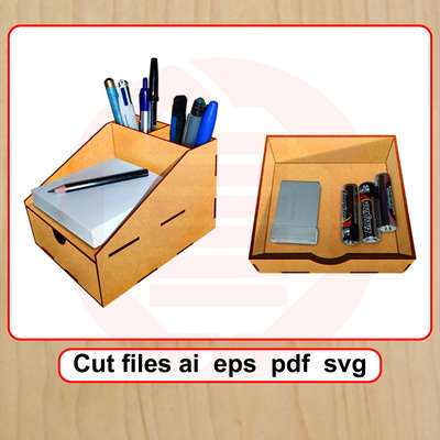 雷射切割 svg 辦公桌整理器向量模板 diy 工藝品