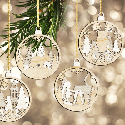 Christmas Ornaments Set  - LaserCutano - 002