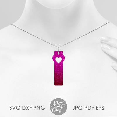 長條耳環、心型耳環 svg、情人節耳環 - Artisan Craft - 005