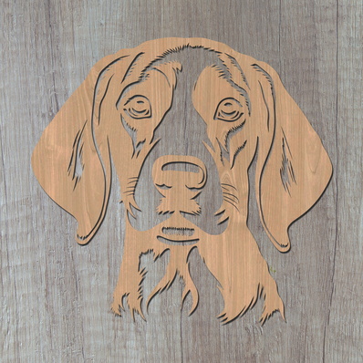 Bluetick coonhound 雷射 svg - HappyDesignStudio - 002