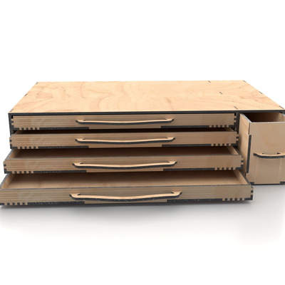 Storage box with drawers organizer SVG Desk organizer - LazerCutPro - 003