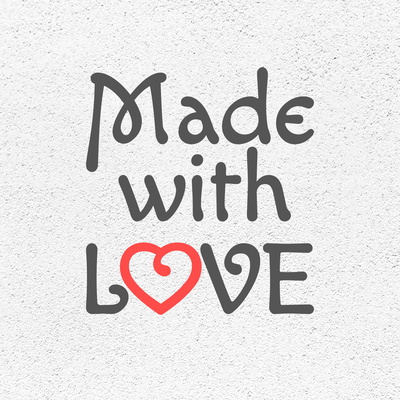 Made with Love. Love Handmade label idea. SVG DXF PNG files - CraftyKittyArt - 001