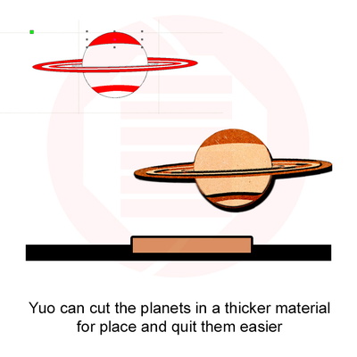 Laser cut SVG template Solar System puzzle school supplies - Daniel San - 005