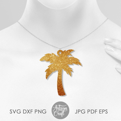 Palm Tree Earrings SVG for laser cutting - Artisan Craft - 004