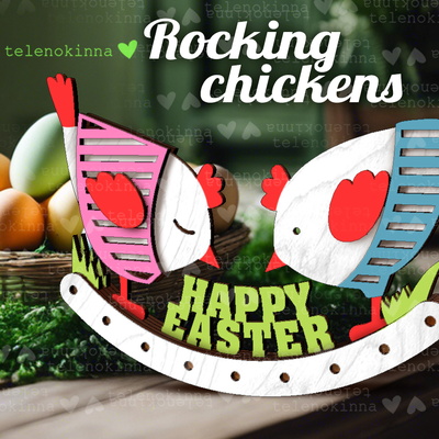 Rocking chickens | Easter decor