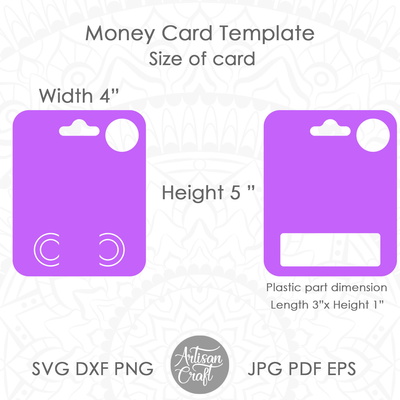 錢夾卡 svg、錢卡模板、錢卡 svg - Artisan Craft - 005