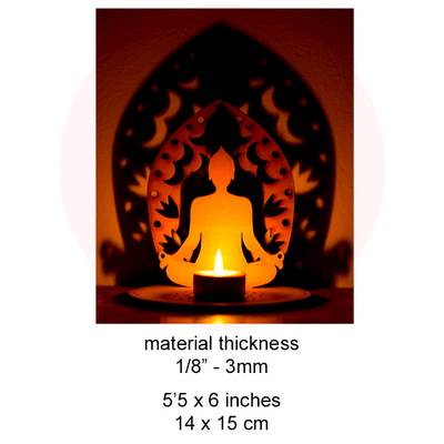 雷射切割 svg 佛東方家居裝飾模板 diy 工藝品 - Daniel San - 002