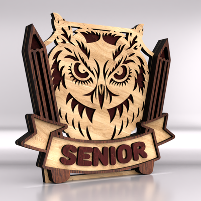 Owl Design for Graduation - LaserCutano - 001