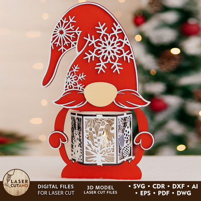 🎅 聖誕小矮人燈籠 - 燭台設計