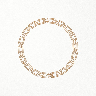 鏈框。圓形會標鏈邊框。 svg dxf png 文件 - CraftyKittyArt - 001