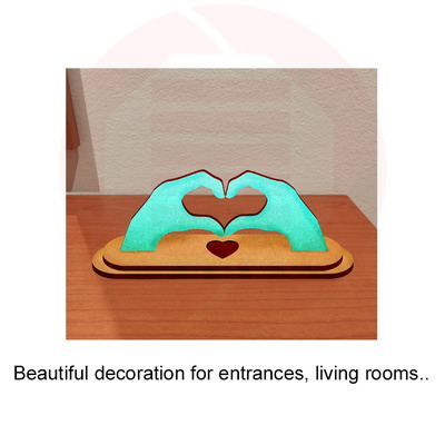 雷射切割 svg 模板心形裝飾婚禮情侶禮物 - Daniel San - 003