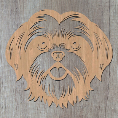 Shih Tzu Laser SVG - HappyDesignStudio - 002