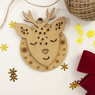 Christmas Tree Cute Decorations Templates - LaserCutano - 004