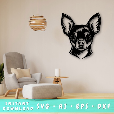 Chihuahua Laser SVG - HappyDesignStudio - 001