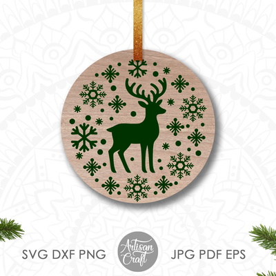 聖誕馴鹿 svg、剪切檔、馴鹿輪廓 svg - Artisan Craft - 007