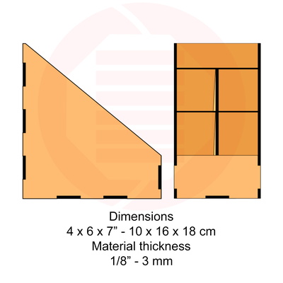 Laser cut SVG file home desk organizer vector template - Daniel San - 002