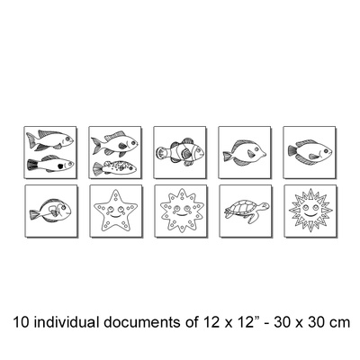 雷射切割海洋海洋動物 glowforge svg diy 工藝品 - Daniel San - 002