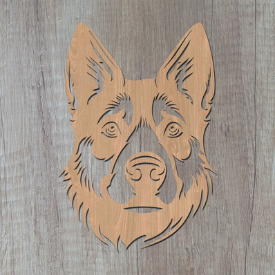 Norwegian Elkhound Laser SVG, Norwegian Elkhound DXF - HappyDesignStudio - 002
