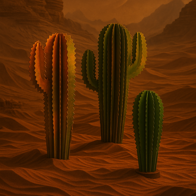 3d cactus decoration - FLUX Inc - 004