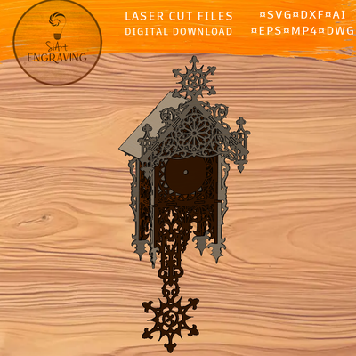 Wall Clock Laser Cut Files - SiArt - 001