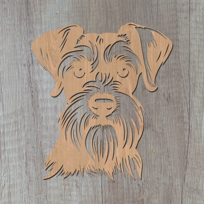 Miniature Schnauzer Laser SVG - HappyDesignStudio - 002