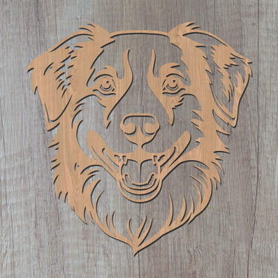 澳洲牧羊犬 雷射 svg - HappyDesignStudio - 002