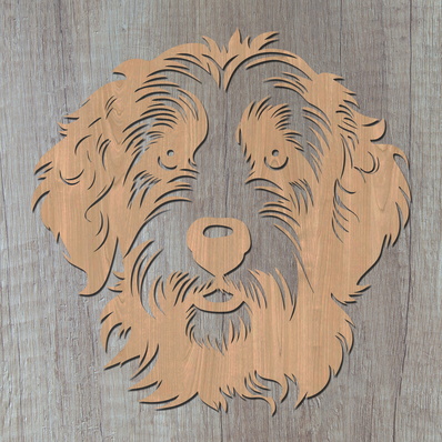 Labradoodle 雷射 svg 切割文件、labradoodle glowforge 文件 - HappyDesignStudio - 002