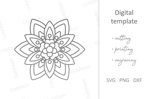 花。抽象雛菊花。花蕾。 svg dxf png 文件 花。抽象雛菊花。花蕾。 svg dxf png 文件 - CraftyKittyArt - 001