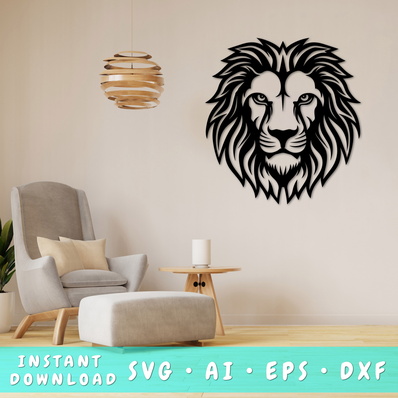 Lion Laser SVG - HappyDesignStudio - 001